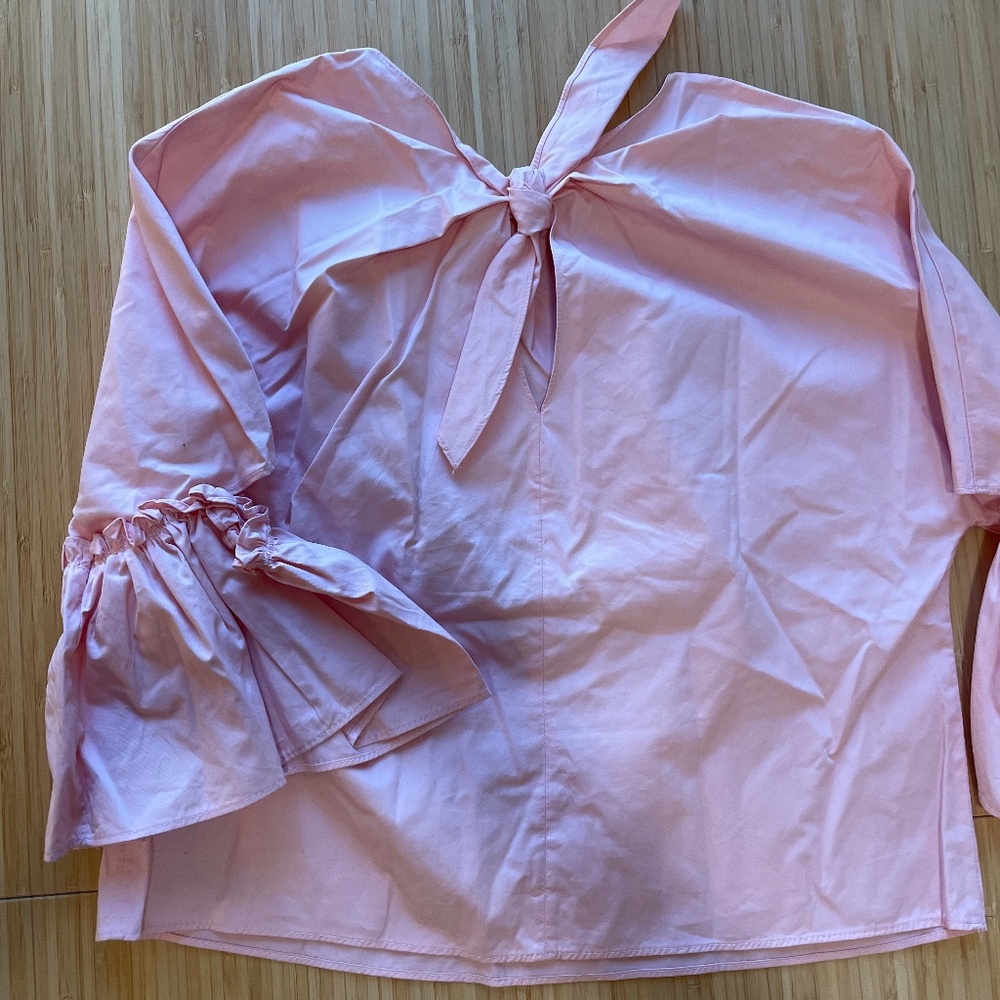 Zara Trafaluo Collection Back Tie Trapeze Top Sz M